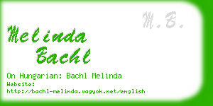 melinda bachl business card